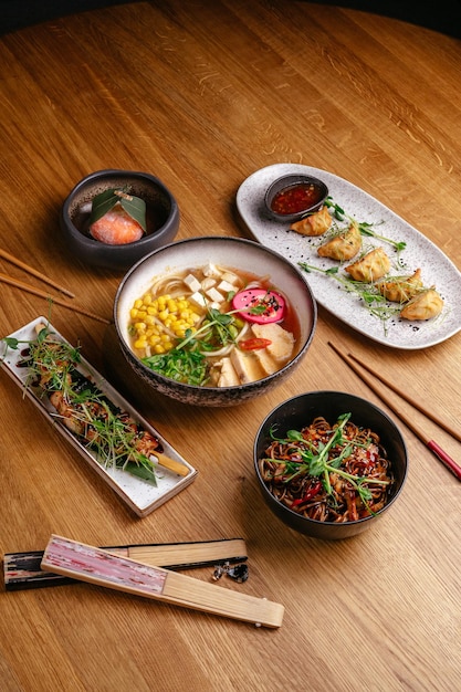 Essen aus dem Restaurant für die Speisekarte