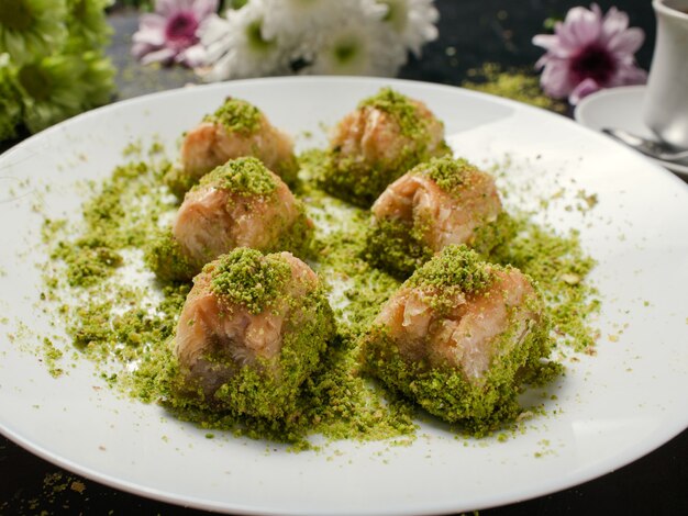 Essen Baklava türkisches Gebäckkonzeptlava