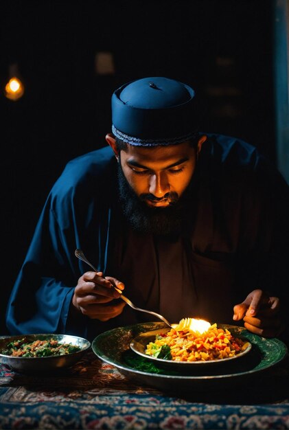 Foto essen in der dunkelheit essen