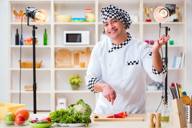 Essen kochen TV-Show im Studio