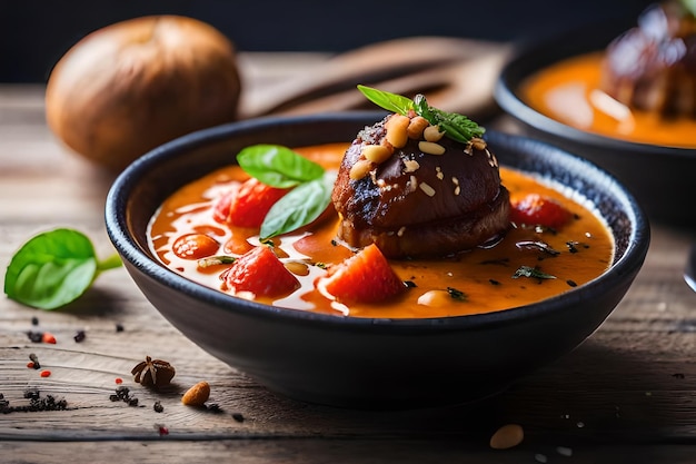 Essen mit einer Variante des traditionellen Rezepts