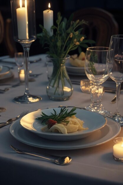 Esstisch im Restaurant mit leerem Glashintergrund