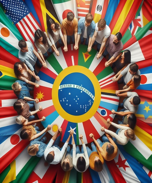 Esta bela ilustração 3D é gerada para o Dia Pan-Americano