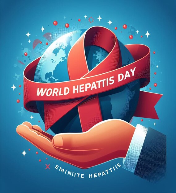 Foto esta bela ilustração é ilustrada para o dia mundial da hepatite