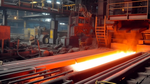 Se está construyendo una fábrica de acero en China.