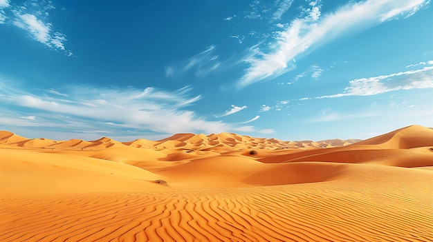 Esta é uma bela fotografia de paisagem do deserto do Saara, na África.