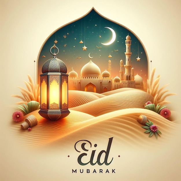 Esta ilustração é feita para o Eid ul Fitr Eid ul Adha e Mahe Ramadan