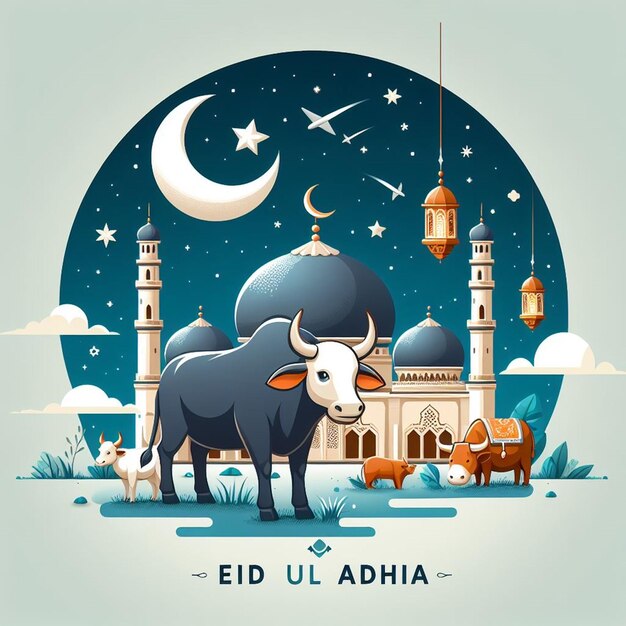 Foto esta ilustração é feita para o mega evento islâmico eid ul adha