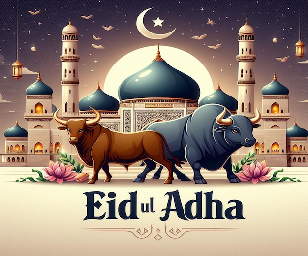 Esta ilustração é feita para o Mega Evento Islâmico Eid Ul Adha