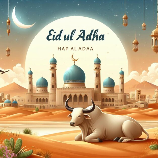 Esta ilustração é feita para o Mega Evento Islâmico Eid Ul Adha