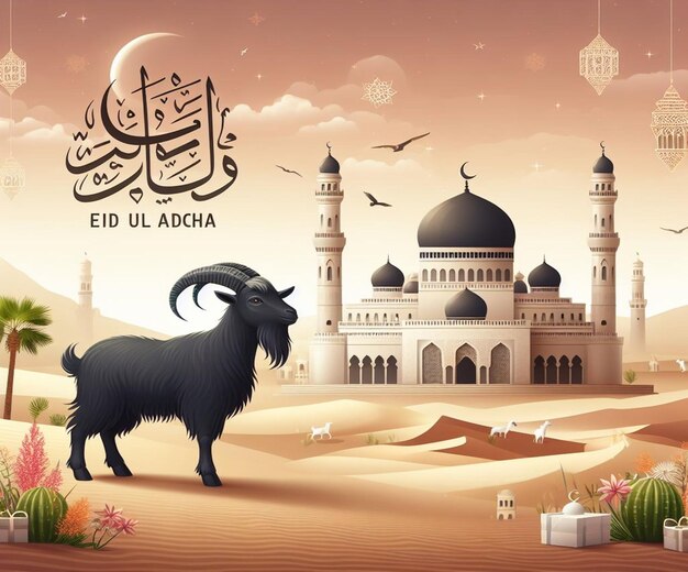 Esta ilustração é feita para o Mega Evento Islâmico Eid Ul Adha