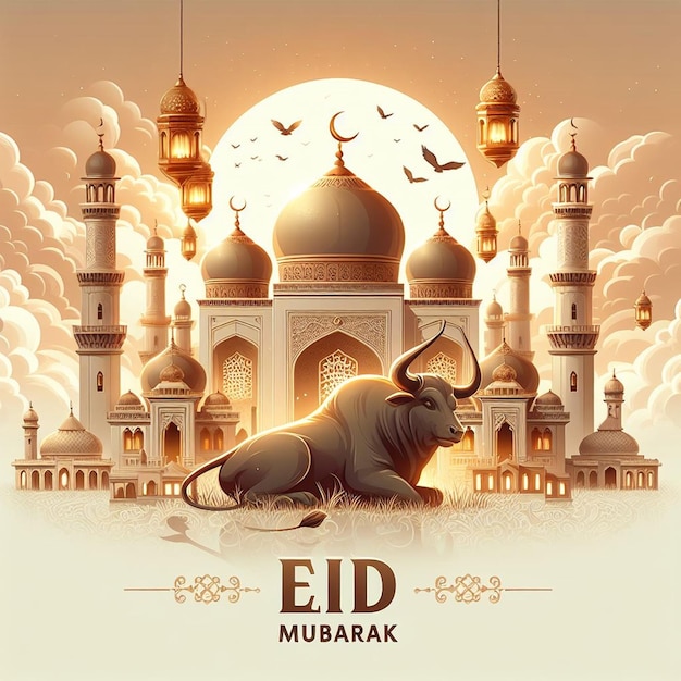 Esta ilustração é feita para o Mega Evento Islâmico Eid Ul Adha