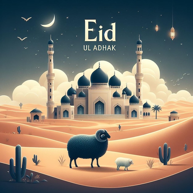 Esta ilustração é feita para o Mega Evento Islâmico Eid Ul Adha