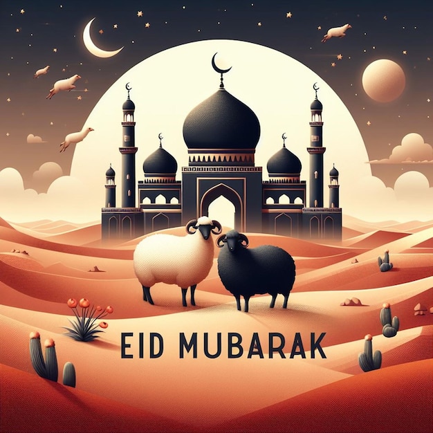 Esta ilustração é feita para o Mega Evento Islâmico Eid Ul Adha