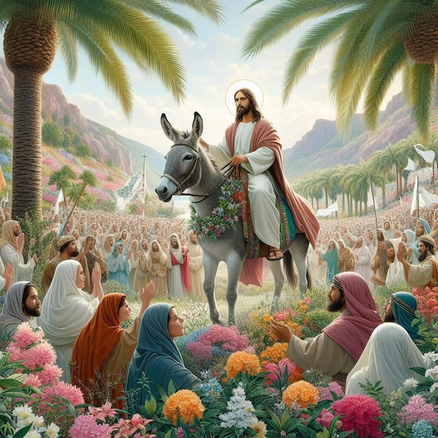 Esta ilustração foi criada para o evento do Domingo de Ramos