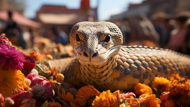 Esta imagem de Sind Awl Headed Snake é tirada em Rajasthan, na Índia