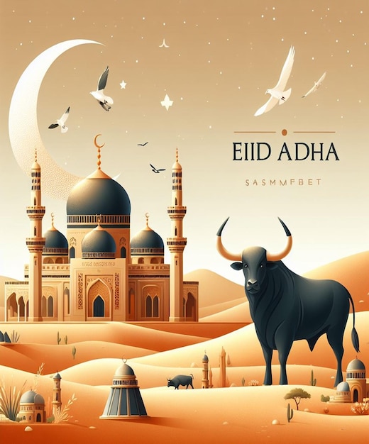 Esta imagem é criada para eventos islâmicos como o Eid ul Adha