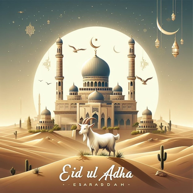 Esta imagem é criada para eventos islâmicos como o Eid ul Adha