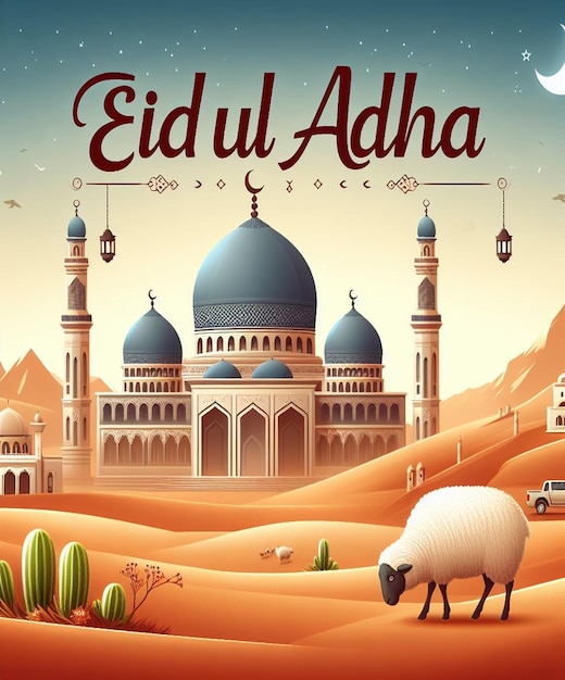 Esta imagem é criada para eventos islâmicos como o Eid ul Adha