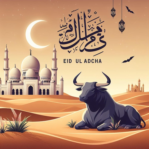 Esta imagem é criada para eventos islâmicos como o Eid ul Adha