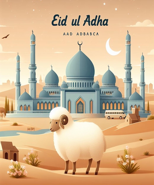 Esta imagem é criada para eventos islâmicos como o Eid ul Adha