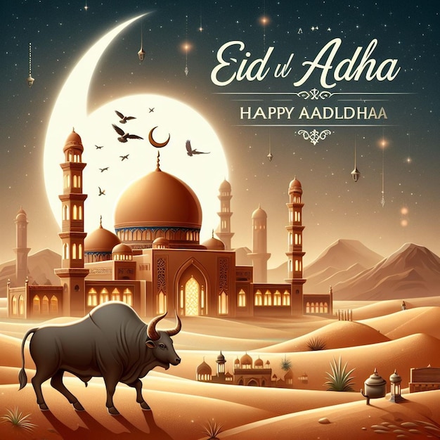 Esta imagem é criada para eventos islâmicos como o Eid ul Adha