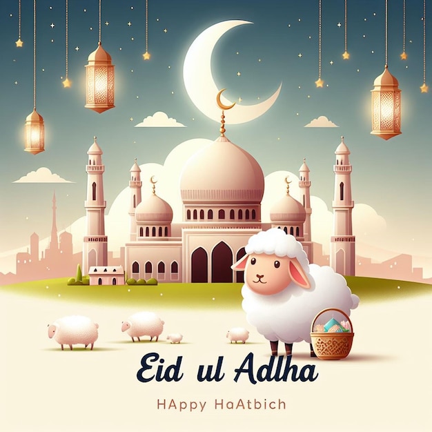 Esta imagem é criada para eventos islâmicos como o eid ul adha