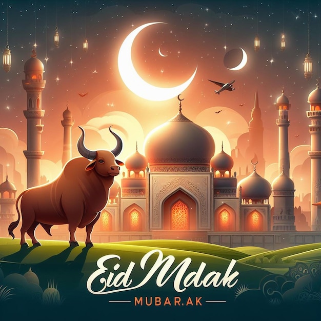 Esta imagem é criada para eventos islâmicos como o Eid ul Adha