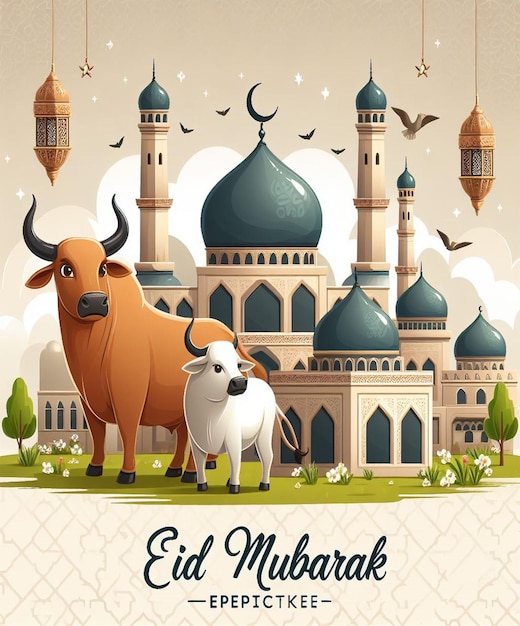 Esta imagem é criada para eventos islâmicos como o Eid ul Adha