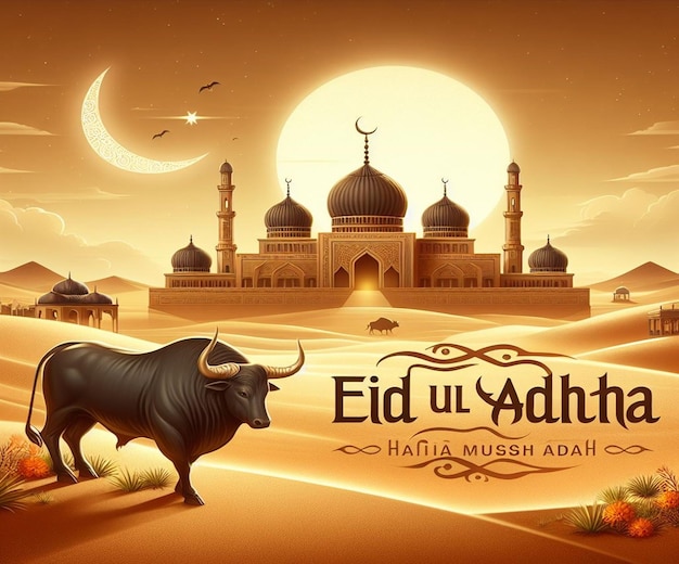 Esta imagem é criada para eventos islâmicos como o Eid ul Adha