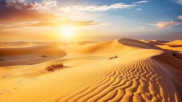 Foto esta imagem mostra uma vasta extensão de dunas de areia no deserto do saara, na áfrica