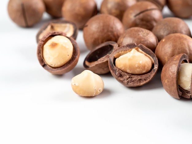 Establecer nueces de macadamia aisladas