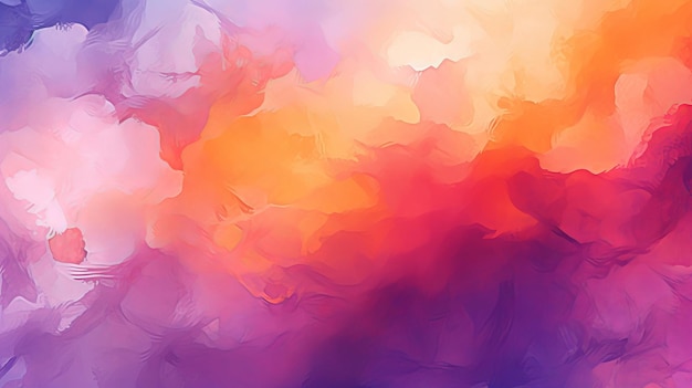 Establecimiento crítico de acuarela noche cielo naranja púrpura Ilustración generada por IA