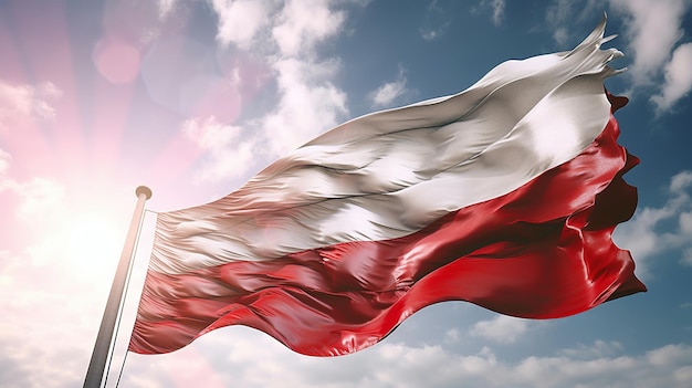 Establezca banderas de Polonia banderas banderas símbolos íconos planos Ilustración vectorial de la colección de símbolos nacionales en varios objetos y signos estatales Generativo Ai