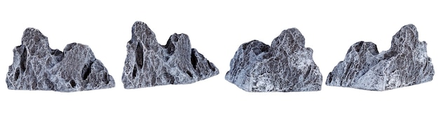 Establezca piedra decorativa en un fondo blanco aislado