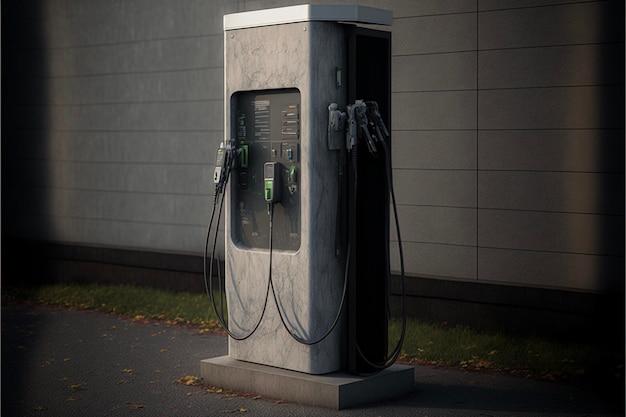 Estação de carregamento de carros elétricos vetor