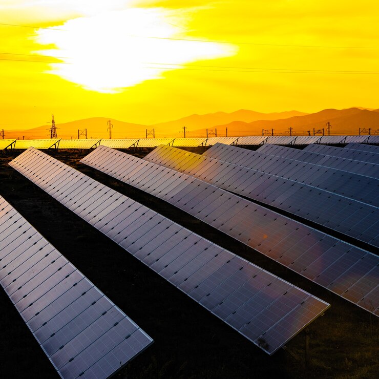 Estação de energia solar, fonte alternativa de eletricidade