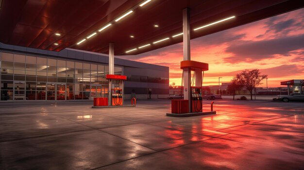 Foto estação de gasolina moderna