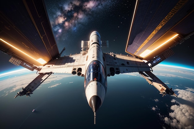 Foto estação espacial cósmica navio espacial proba tecnologia de veículos espaciais papel de parede fonte