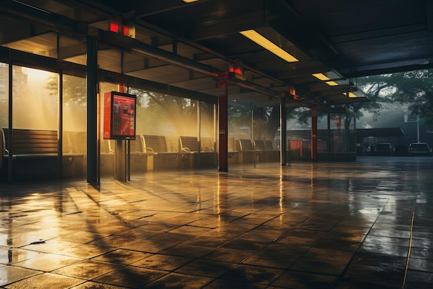 Estación de Autobuses Luz Natural IA Generativa