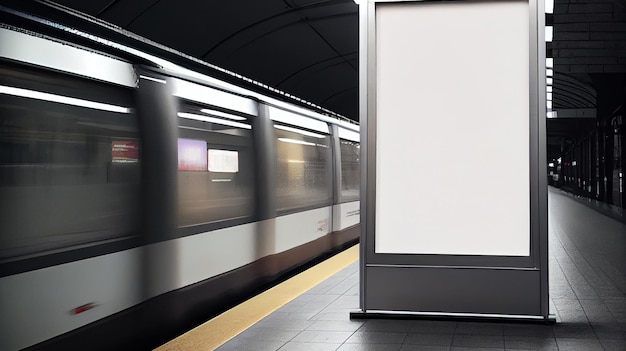 Una estación de metro con un cartel que dice "subterráneo".