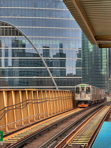 Foto estación de metro en chicago