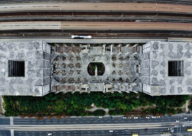 Estación de tren abandonada viet del drone