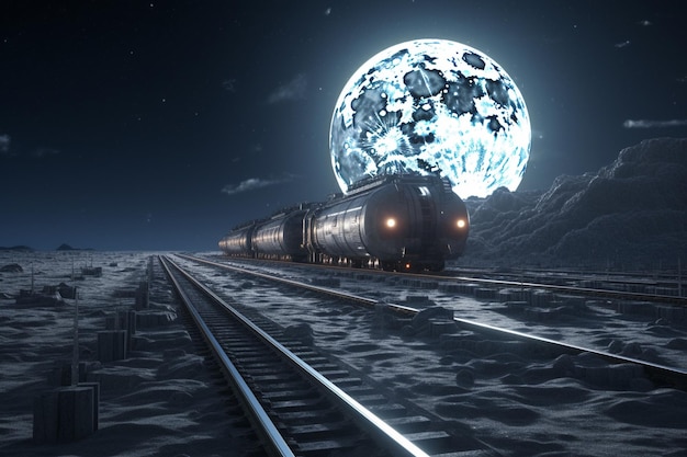 La estación de tren lunar llega a la luna