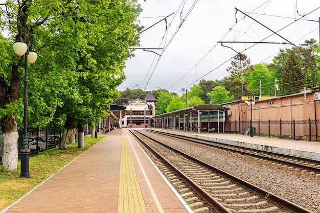 Estación de tren provincial Svetlogorsk 2 plataforma Svetlogorsk Región de Kaliningrado Rusia 25 2022 de mayo