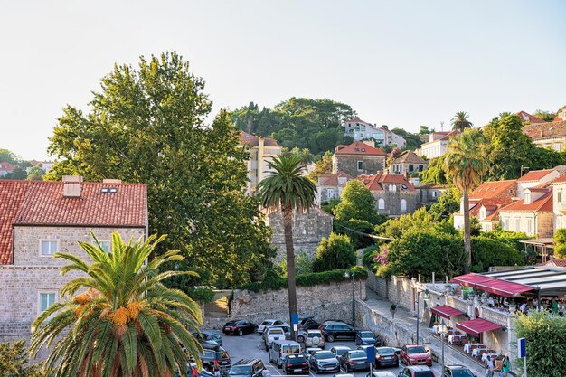 Estacionamiento en Dubrovnik, Croacia.