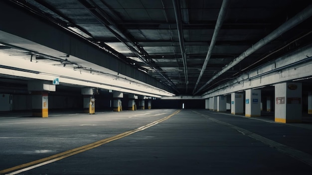 Foto el estacionamiento subterráneo vacío