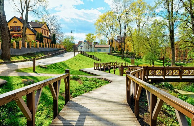 Estacione em kuldiga em kurzeme na letônia ocidental. costumava ser chamado de goldingen.