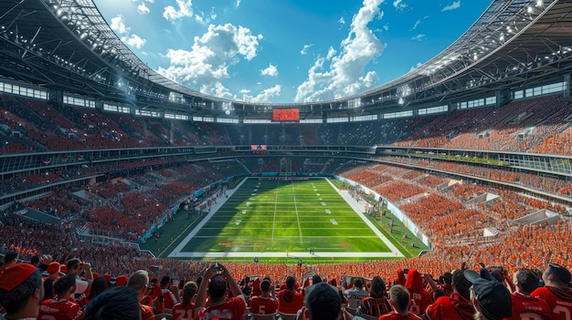 Estádio cheio de fãs e apoiadores