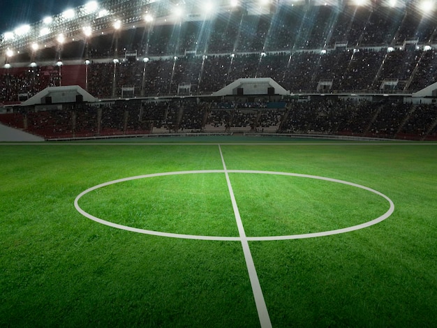 Estádio com adeptos na noite anterior ao jogo